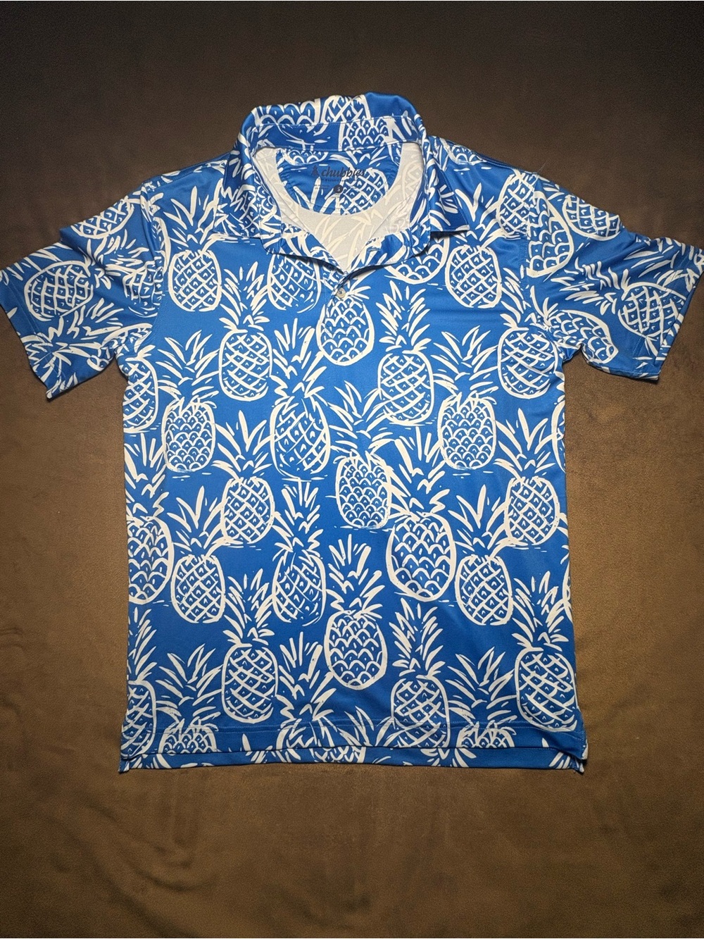 Chubbies Pineapple Print Polo - Size Small🍍🌊